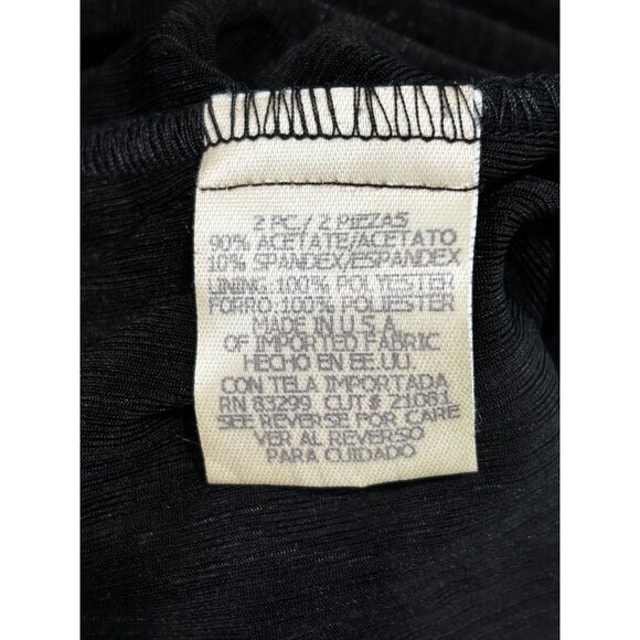 Vintage Onyx Nite Black Sparkle Knit Dress With Jacket Size 8 - Picture 5 of 16